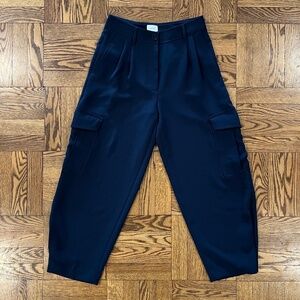 Aritzia Wilfred Navy Cargo Dress Pants Size 4